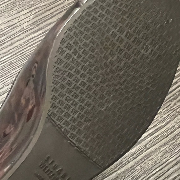 Stuart Weitzman Tortoiseshell Wedge Open-toed Shoes Size 7.5 - Picture 6 of 8